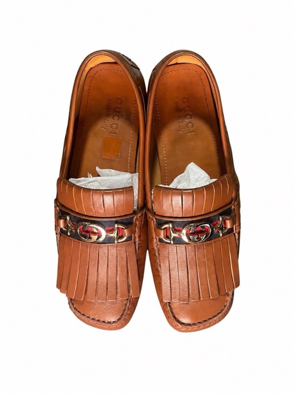 Gucci Brown Leather Fringe Loafer – Men’s Size 9 (Style 575642 DTM30) - Picture 7 of 10